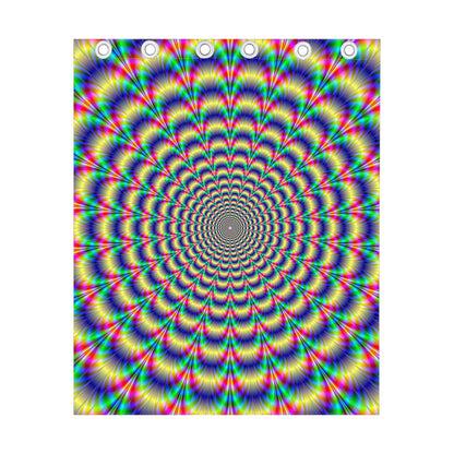Psychedelic Explosion Optical Illusion Curtain