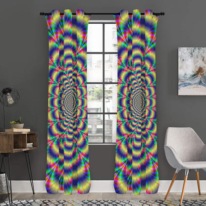 Psychedelic Explosion Optical Illusion Curtain