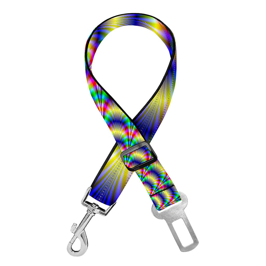 Psychedelic Explosion Optical Illusion Dog Seat Belt