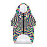 Psychedelic Explosion Optical Illusion Dog Zip Up Hoodie