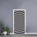 Psychedelic Explosion Optical Illusion Door Sticker