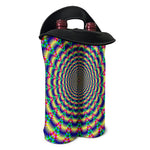 Psychedelic Explosion Optical Illusion Double Neoprene Wine Tote