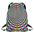 Psychedelic Explosion Optical Illusion Drawstring Backpack