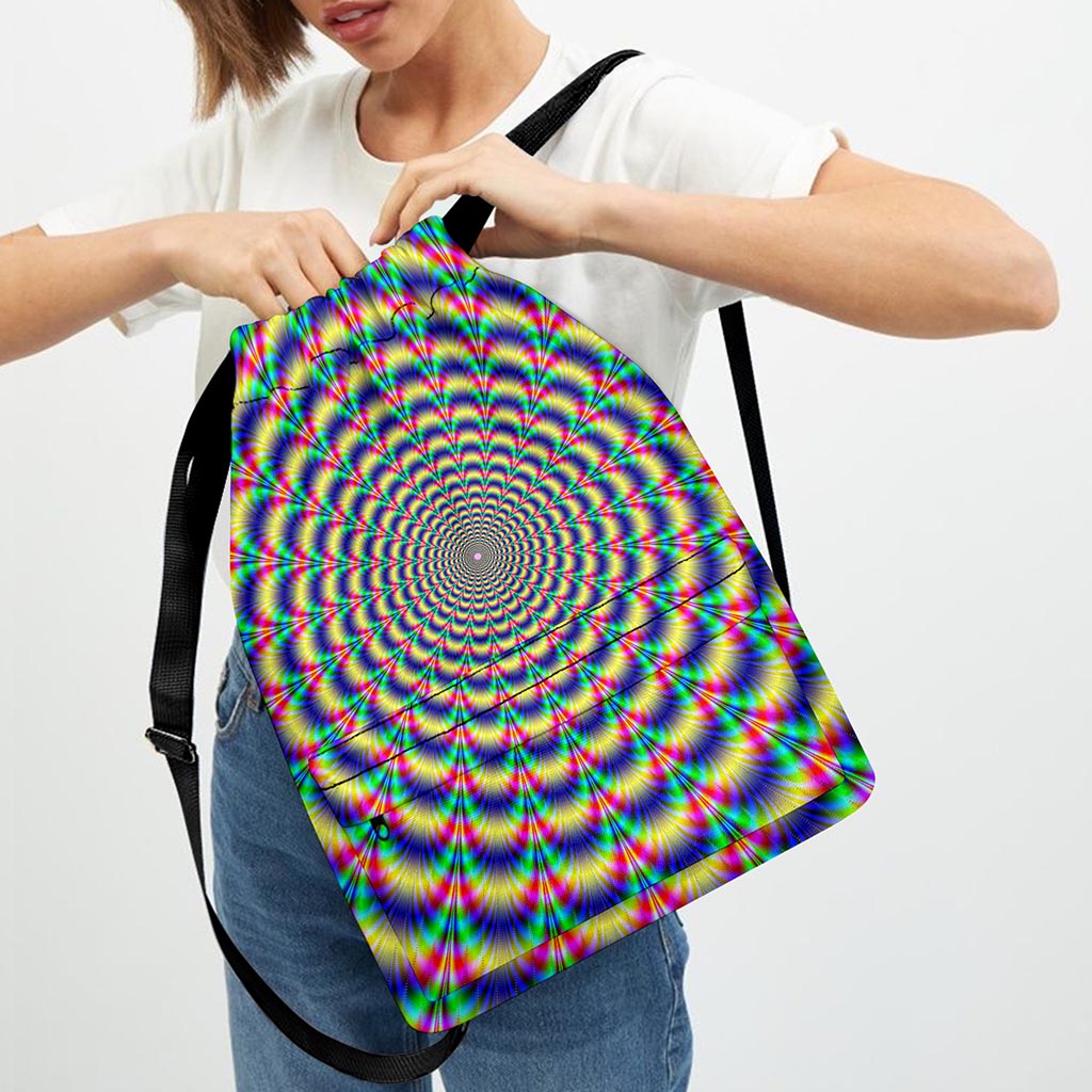 Psychedelic Explosion Optical Illusion Drawstring Backpack