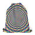 Psychedelic Explosion Optical Illusion Drawstring Bag