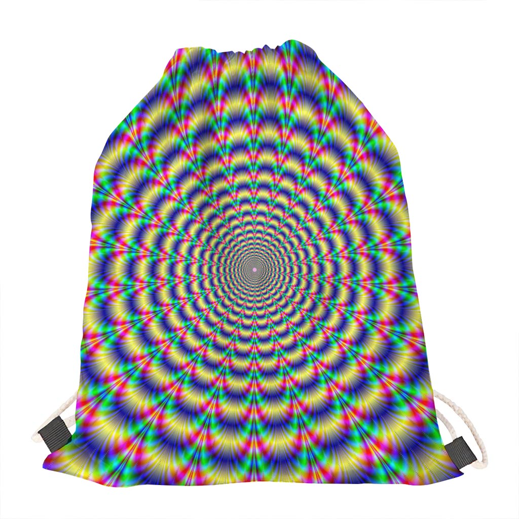 Psychedelic Explosion Optical Illusion Drawstring Bag