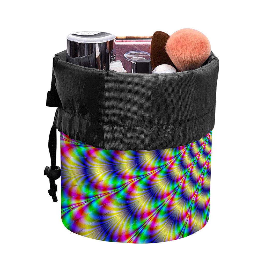 Psychedelic Explosion Optical Illusion Drawstring Makeup Bag
