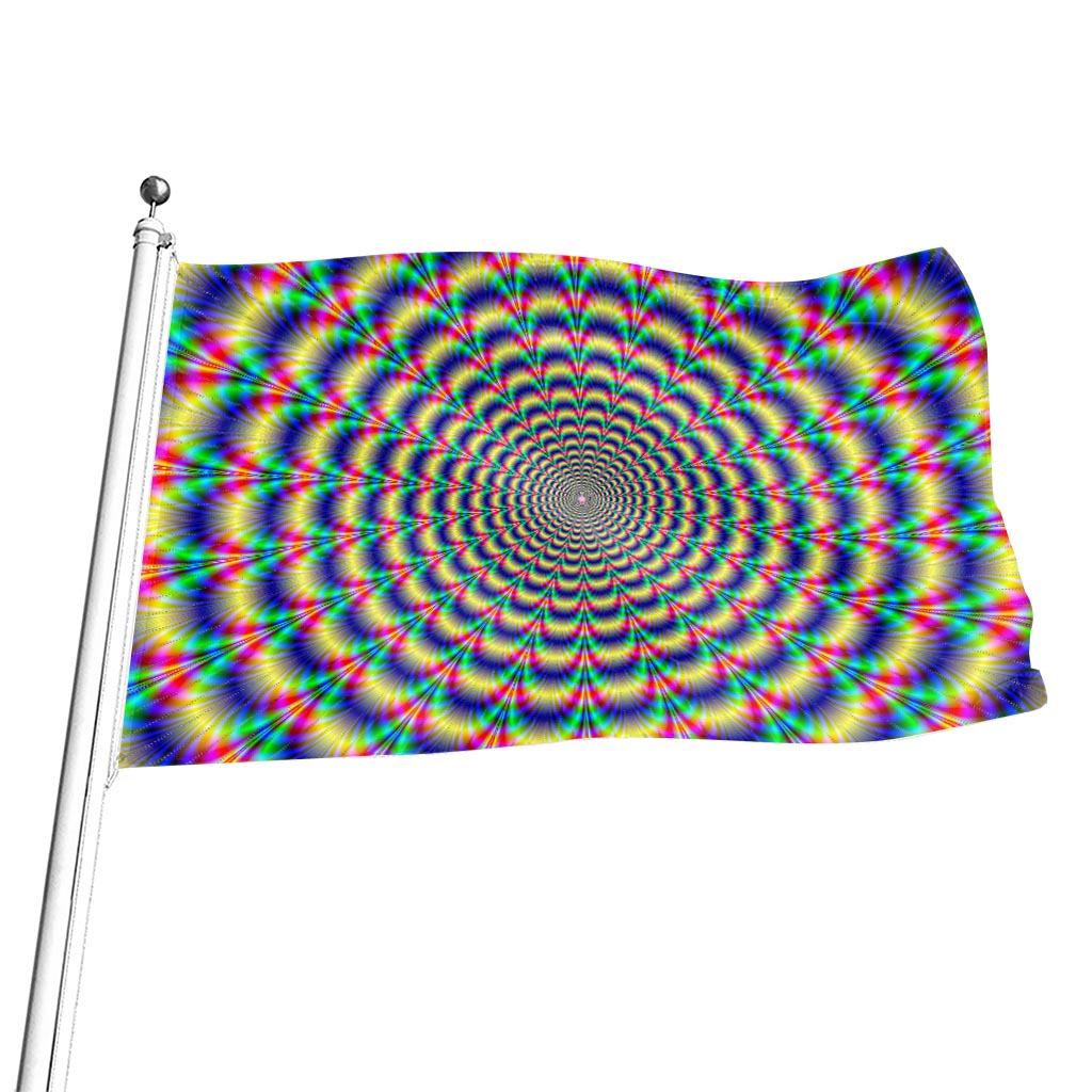 Psychedelic Explosion Optical Illusion Flag