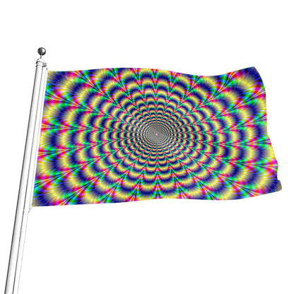 Psychedelic Explosion Optical Illusion Flag