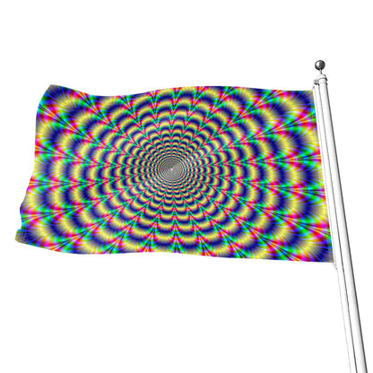 Psychedelic Explosion Optical Illusion Flag