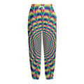 Psychedelic Explosion Optical Illusion Fleece Lined Knit Pants