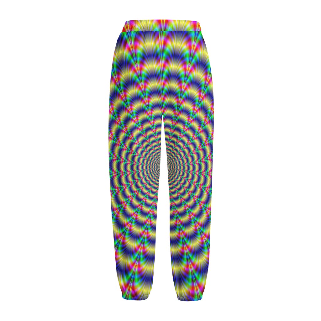 Psychedelic Explosion Optical Illusion Fleece Lined Knit Pants