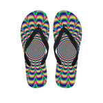 Psychedelic Explosion Optical Illusion Flip Flops
