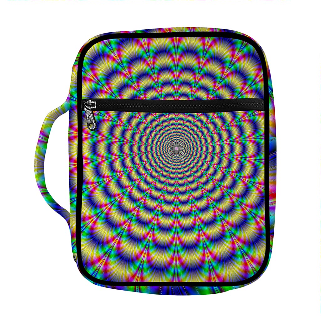 Psychedelic Explosion Optical Illusion Front Pocket Bible Bag