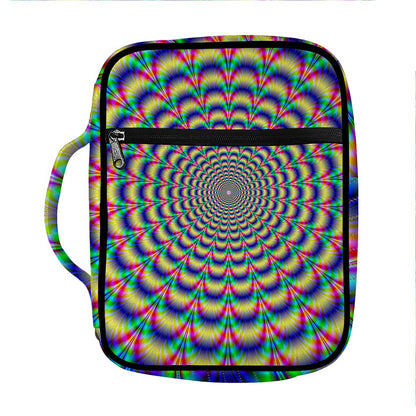 Psychedelic Explosion Optical Illusion Front Pocket Bible Bag