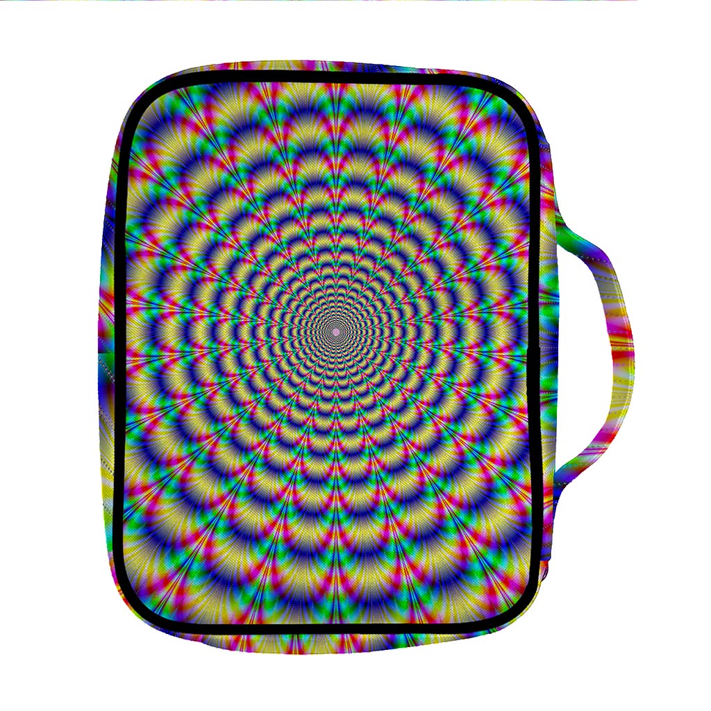 Psychedelic Explosion Optical Illusion Front Pocket Bible Bag