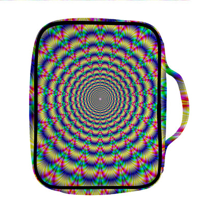 Psychedelic Explosion Optical Illusion Front Pocket Bible Bag