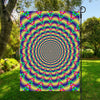 Psychedelic Explosion Optical Illusion Garden Flag