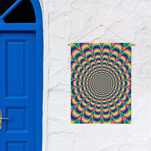 Psychedelic Explosion Optical Illusion Garden Flag