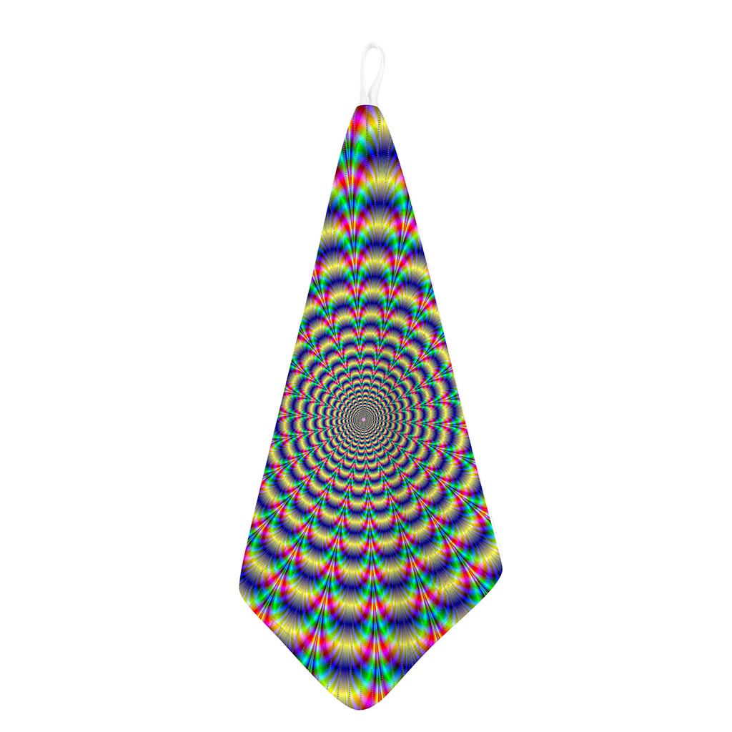 Psychedelic Explosion Optical Illusion Hand Towel