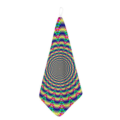 Psychedelic Explosion Optical Illusion Hand Towel