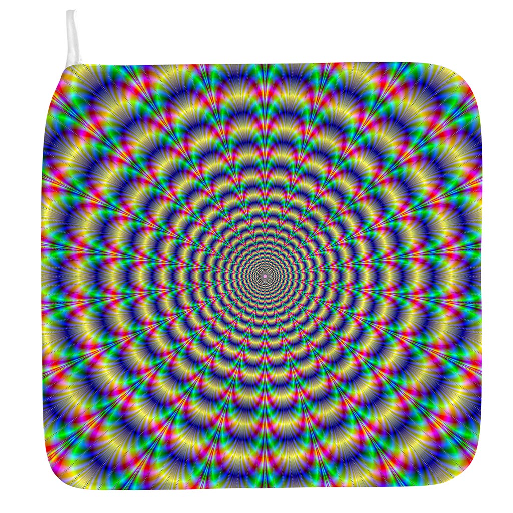 Psychedelic Explosion Optical Illusion Hand Towel