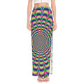 Psychedelic Explosion Optical Illusion High Slit Maxi Skirt