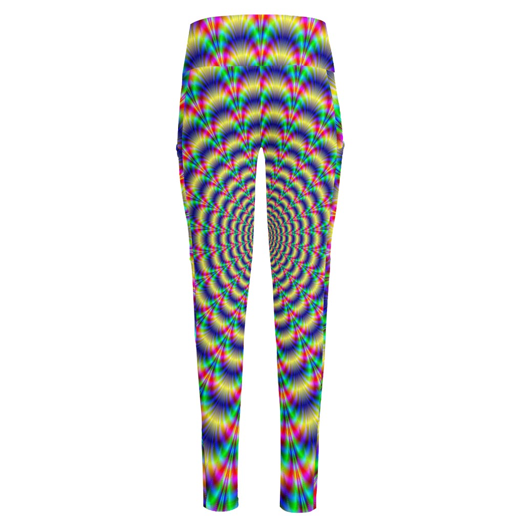 Psychedelic Explosion Optical Illusion High-Waisted Pocket Leggings