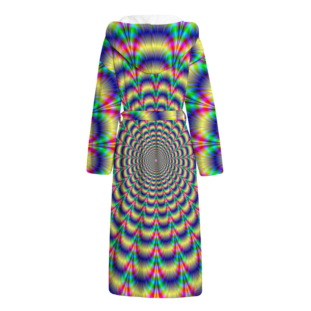 Psychedelic Explosion Optical Illusion Hooded Bathrobe