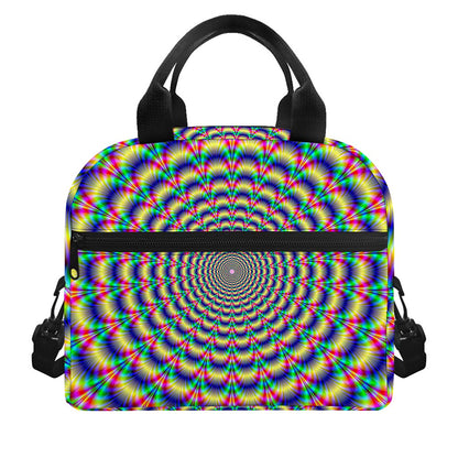 Psychedelic Explosion Optical Illusion Insulated Lunch Bag
