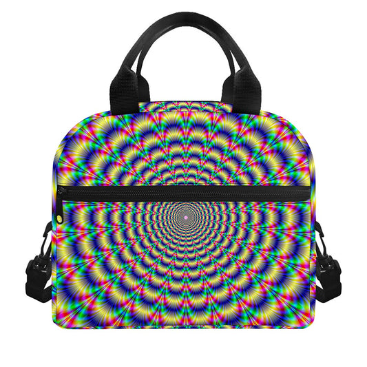 Psychedelic Explosion Optical Illusion Insulated Lunch Bag