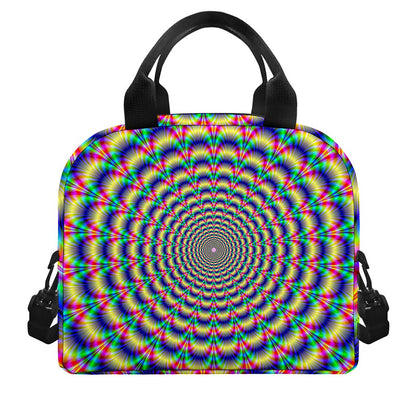 Psychedelic Explosion Optical Illusion Insulated Lunch Bag