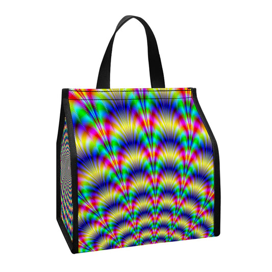 Psychedelic Explosion Optical Illusion Insulated Lunch Tote
