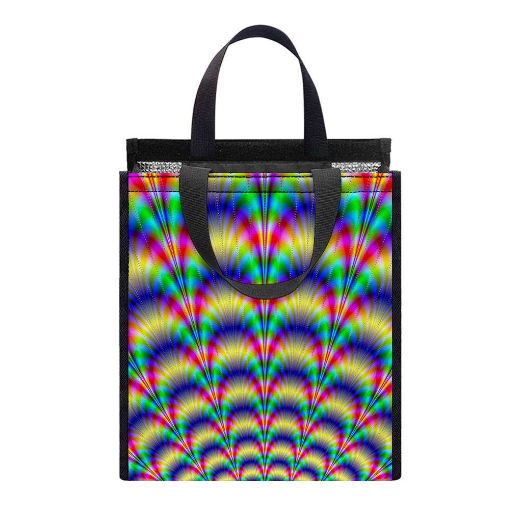 Psychedelic Explosion Optical Illusion Insulated Lunch Tote