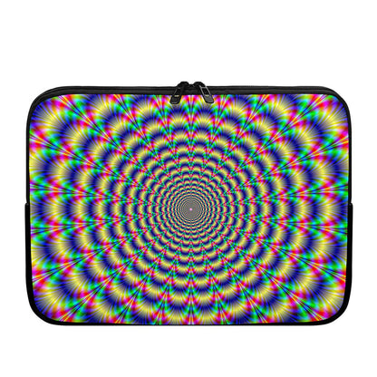 Psychedelic Explosion Optical Illusion Laptop Sleeve