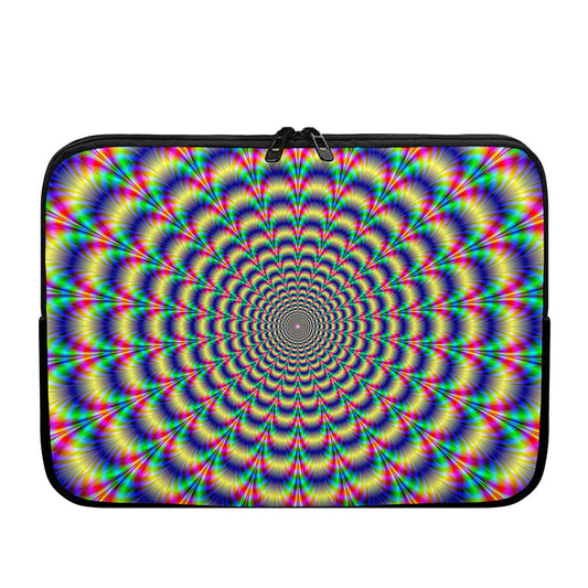 Psychedelic Explosion Optical Illusion Laptop Sleeve