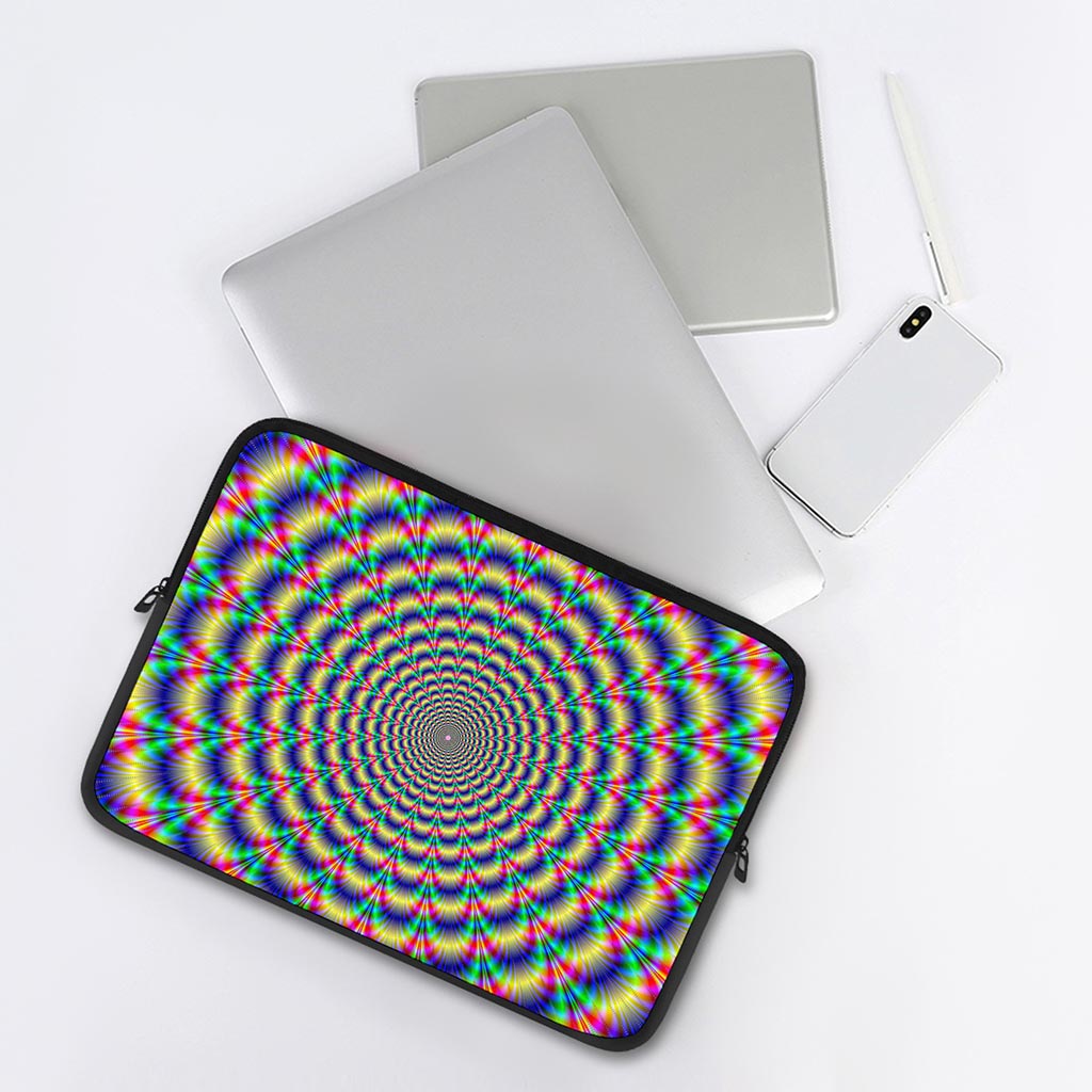 Psychedelic Explosion Optical Illusion Laptop Sleeve