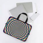 Psychedelic Explosion Optical Illusion Laptop Sleeve With Handle