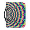 Psychedelic Explosion Optical Illusion Leather Bible Cover
