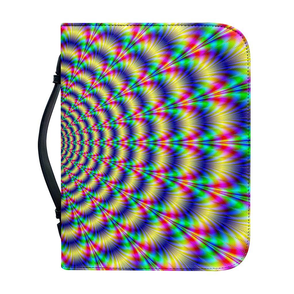 Psychedelic Explosion Optical Illusion Leather Bible Cover