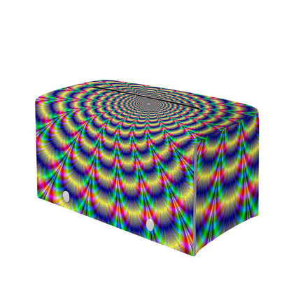 Psychedelic Explosion Optical Illusion Leather Tissue Box Cover