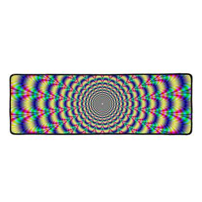 Psychedelic Explosion Optical Illusion Long Kitchen Mat