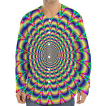 Psychedelic Explosion Optical Illusion Long Sleeve Baseball Jersey