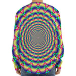 Psychedelic Explosion Optical Illusion Long Sleeve Baseball Jersey