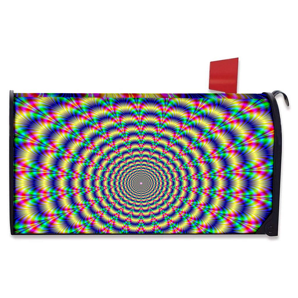 Psychedelic Explosion Optical Illusion Mailbox Cover