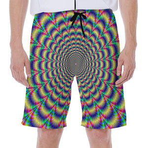 Psychedelic Explosion Optical Illusion Men's Beach Shorts