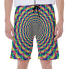 Psychedelic Explosion Optical Illusion Men's Beach Shorts