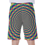 Psychedelic Explosion Optical Illusion Men's Beach Shorts