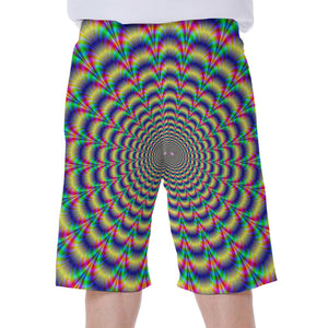 Psychedelic Explosion Optical Illusion Men's Beach Shorts