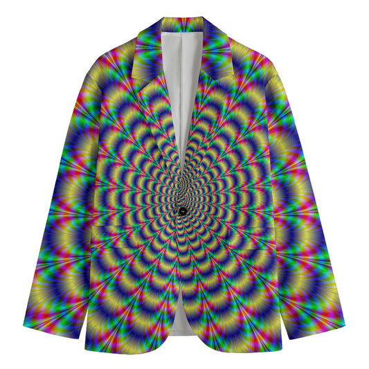 Psychedelic Explosion Optical Illusion Men's Blazer